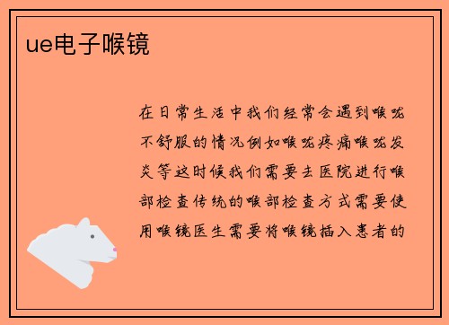 ue电子喉镜